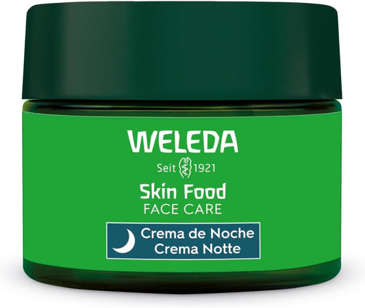 Weleda - Skin Food Crema Nutritiva De Noche, Nutre, Calma Y Regenera La Piel, Rápida Absorción, Con Extractos Botánicos De Pensamiento, Caléndula Y Manzanilla Orgánica, Apto Para Pieles Secas - 40 Ml
