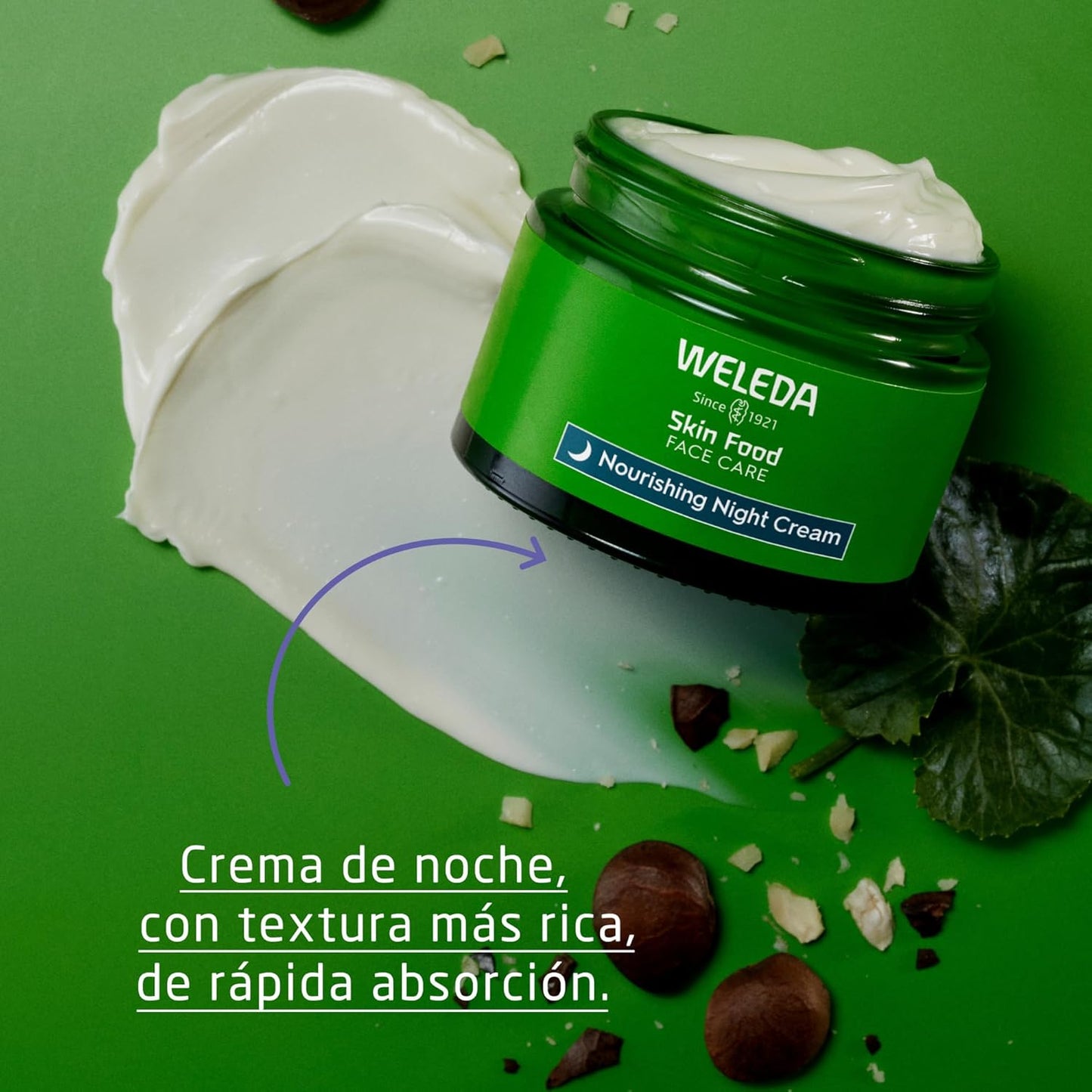 Weleda - Skin Food Crema Nutritiva De Noche, Nutre, Calma Y Regenera La Piel, Rápida Absorción, Con Extractos Botánicos De Pensamiento, Caléndula Y Manzanilla Orgánica, Apto Para Pieles Secas - 40 Ml